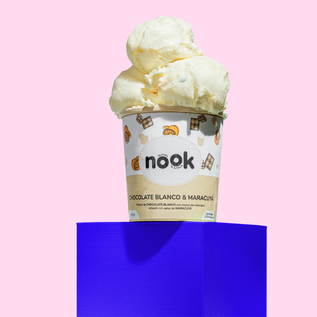 "Sabor del mes" Pote Chocolate Blanco & Maracuya 475 ml